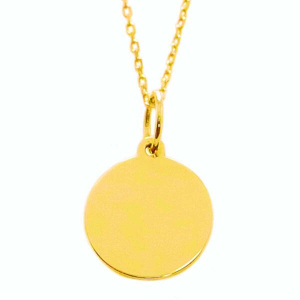 Złota zawieszka koło grawer próba 585 Z18