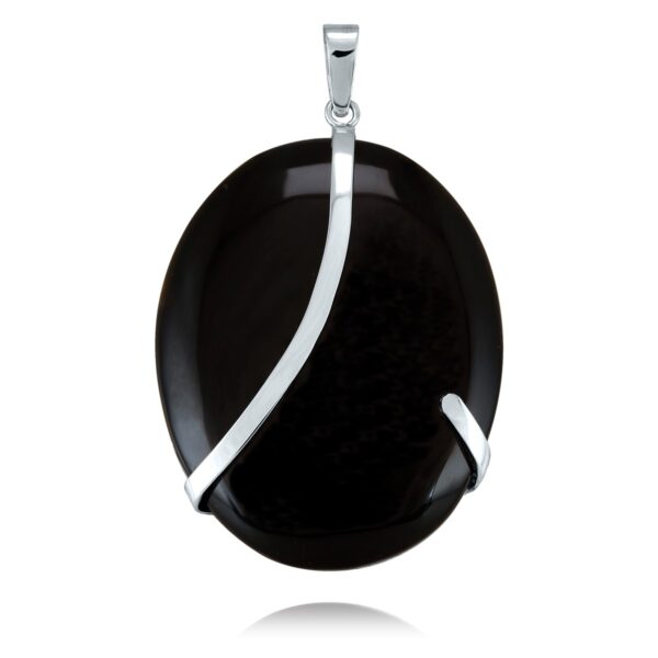 Srebrna zawieszka z onyksem WS09