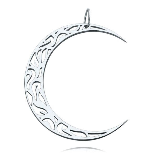 Srebrna zawieszka księżyc amulet WS44