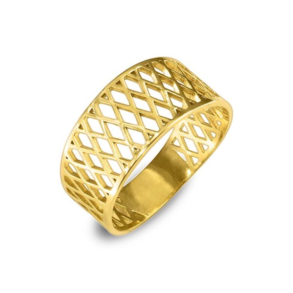 Pierścionek srebrny pozłacany P16