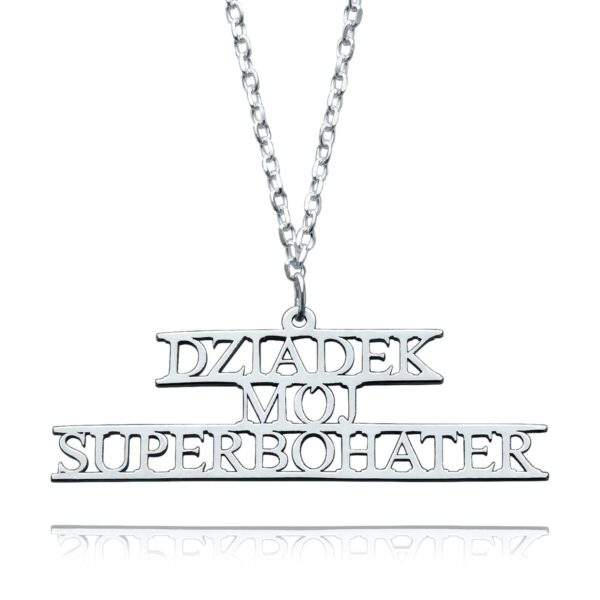 Srebrny naszyjnik dla dziadka Mój Superbohater N50