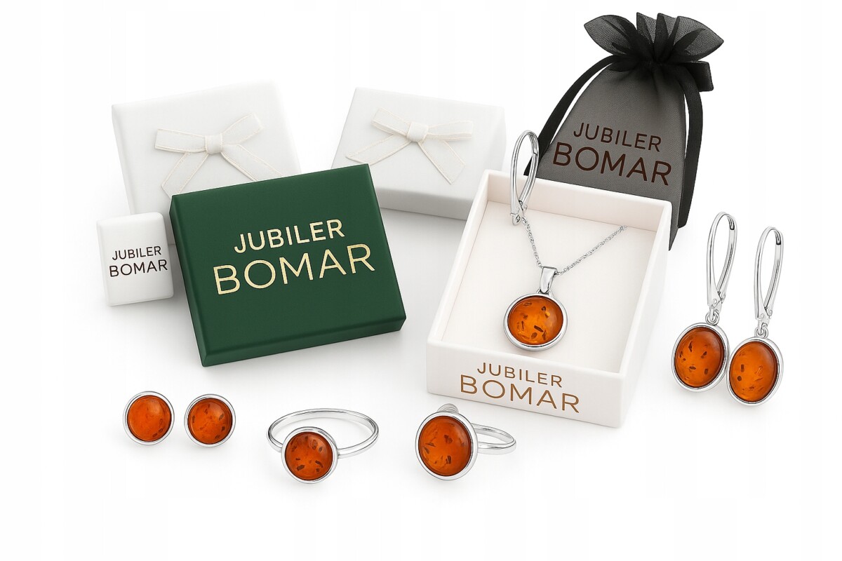 Kolczyki srebrne z naturalnym bursztynem próba 925 wiszące KB06 - obrazek 4