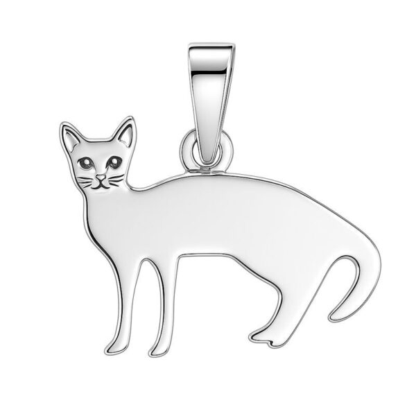 Zawieszka srebrna kotek próba 925 dla miłośników kotów W80